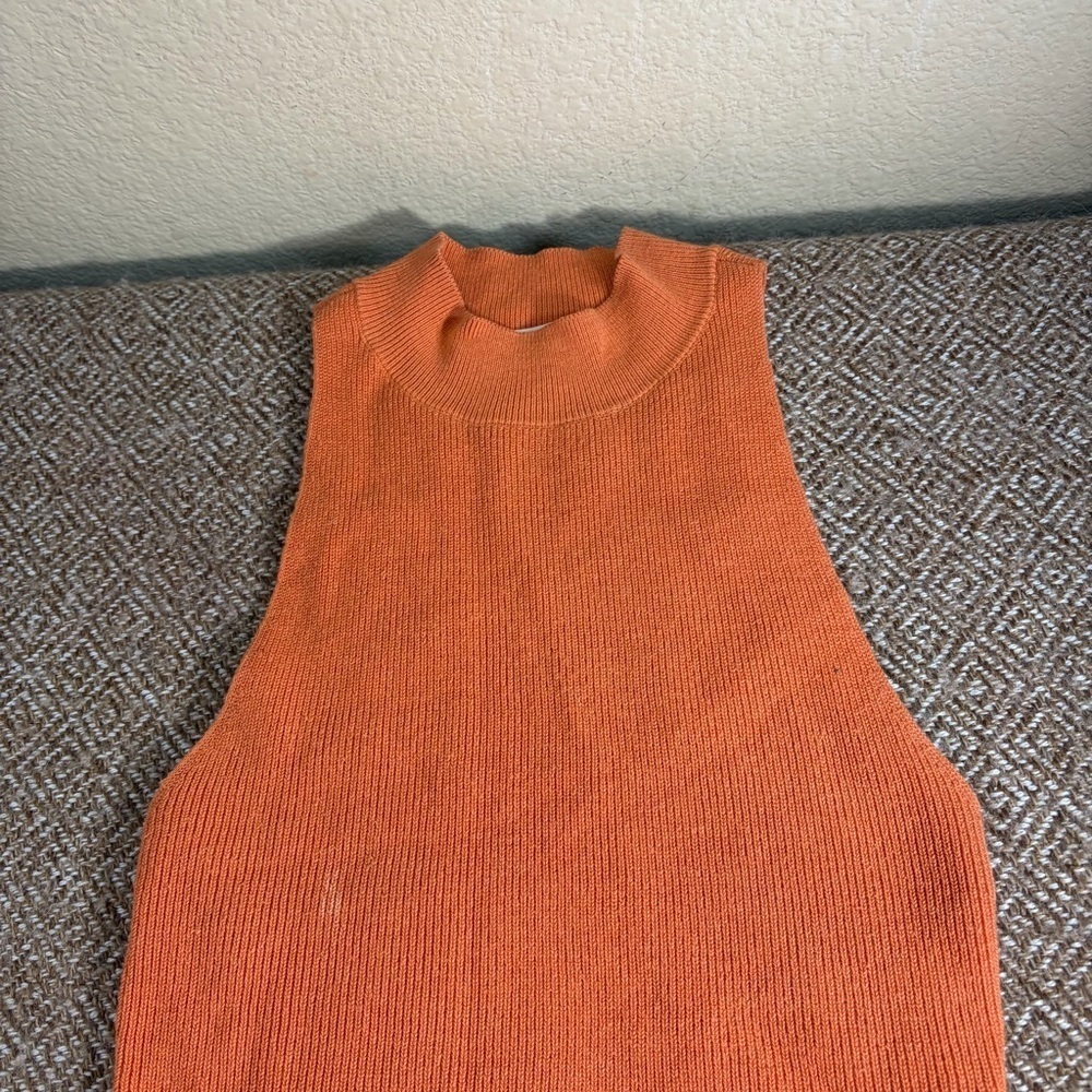 FRAME Womens sleeveless Ribbed Knit Top Sz XS Boho Luxury - Picture 3 of 9
